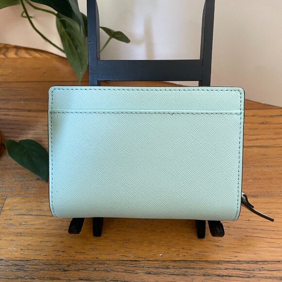 Kate Spade New York Cara Newberry Lane Blue Small Leather Fold Wallet - Picture 2 of 10